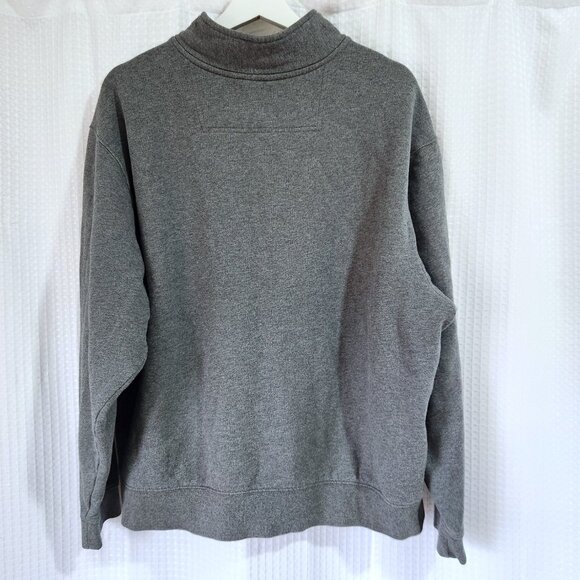 LL Bean Sweater Jacket Men's XL Regular Gray Fleece Lined Full Zip Casual - Picture 2 of 10